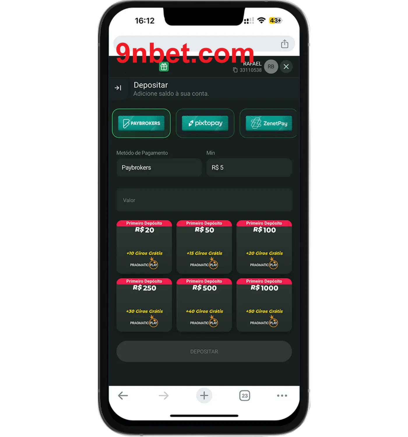 Baixe o aplicativo 9nbet para jogar a qualquer momento